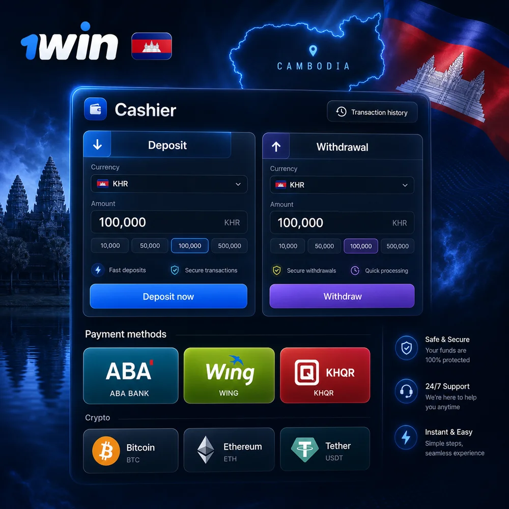 1win payments Cambodia